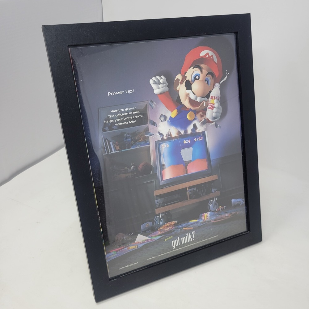 Super Mario 64 Got Milk Print Ad 2000  8x11 Great To Frame‎